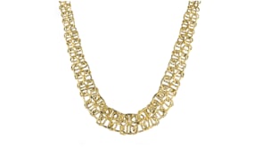 14kt Yellow Gold Graduated Byzantine Necklace