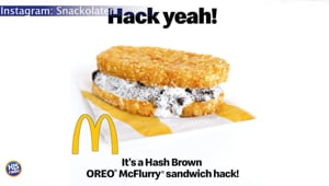 Hashbrown Oreo McFlurry SANDWICH