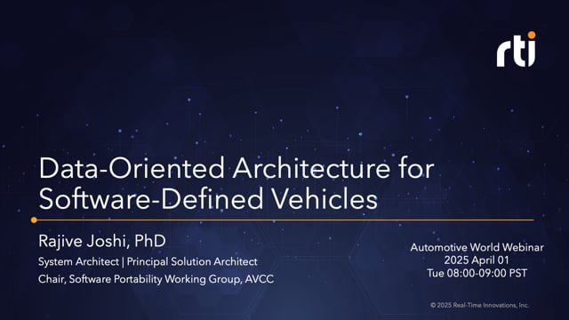 Data-oriented architecture for software-defined vehicles