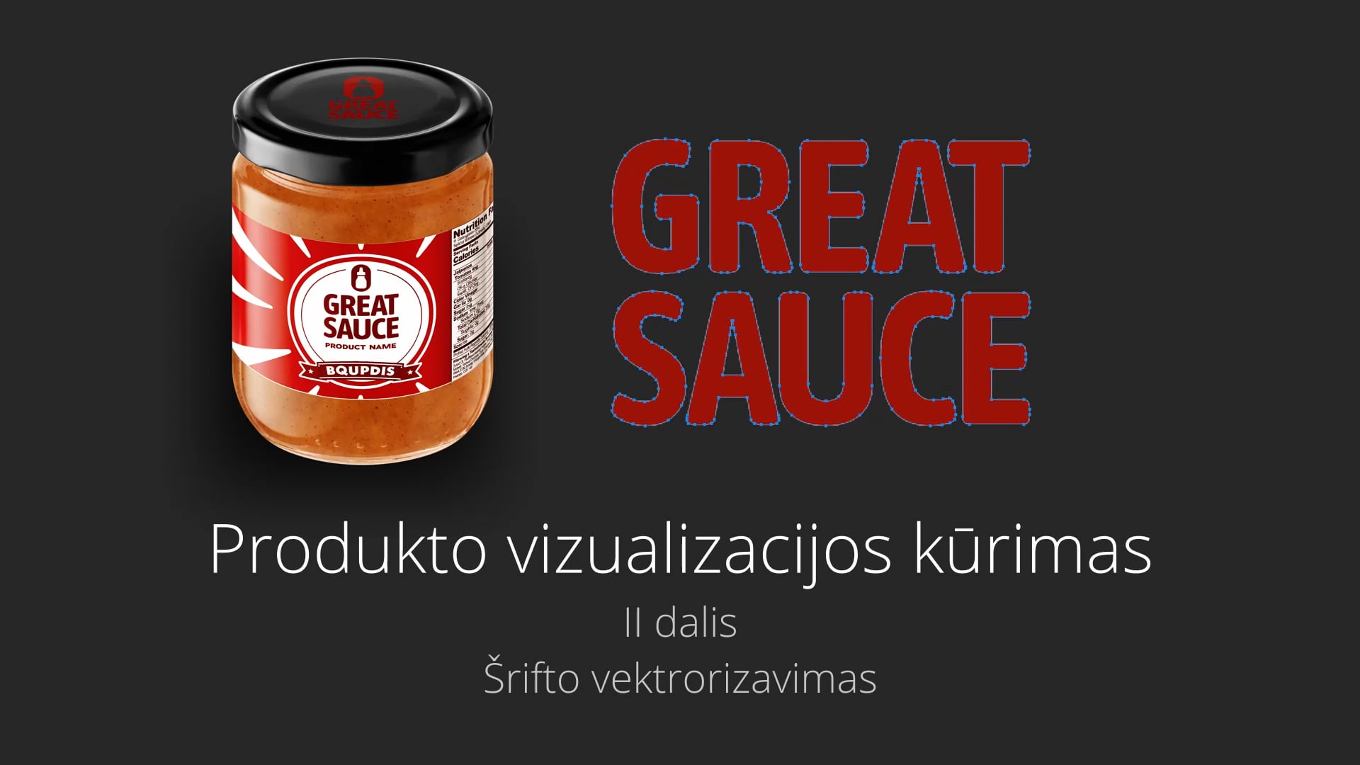 Produkto vizualizacija 02 | Teksto vektorizavimas