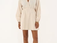 Beige linen look dress | My Jewellery