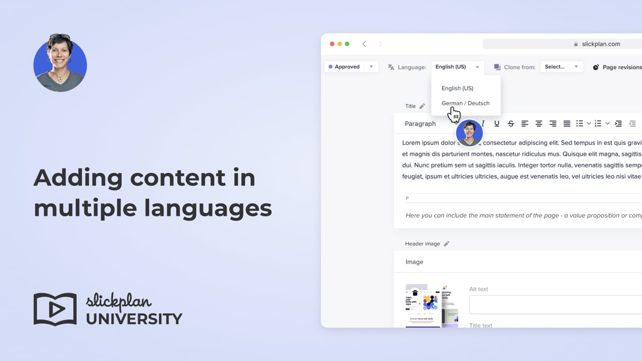 Adding content in multiple languages