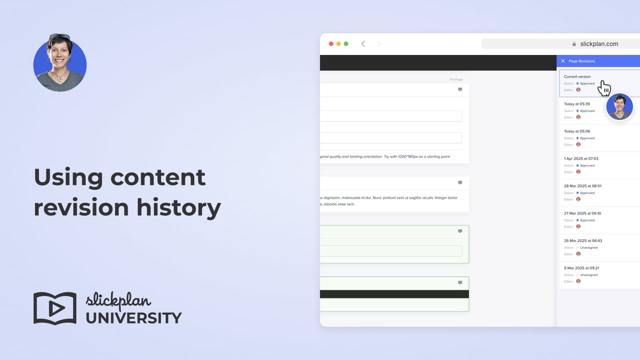 Using content revision history