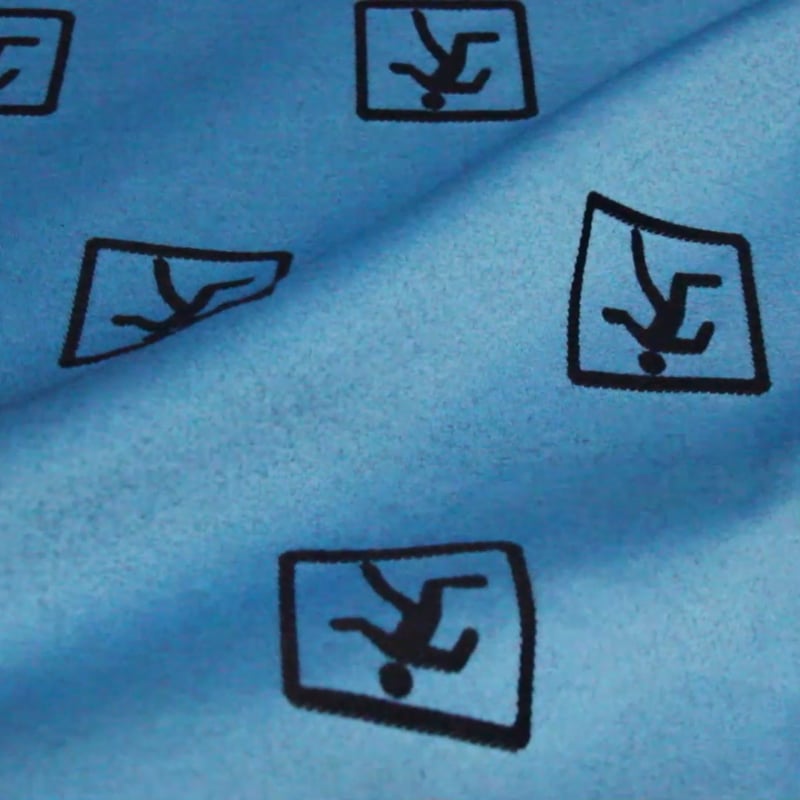 Vidéo: Jacquard sergé - Motif bonhommes (Coupon de 3.80 mètres)