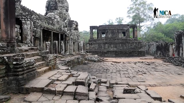Cambodia, Angkor - Exploring the Bayon Buddhist Temple