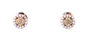 Le Vian Chocolatier .63 ct. t.w. Chocolate and Vanilla Diamond Earrings in 14kt Strawberry Gold