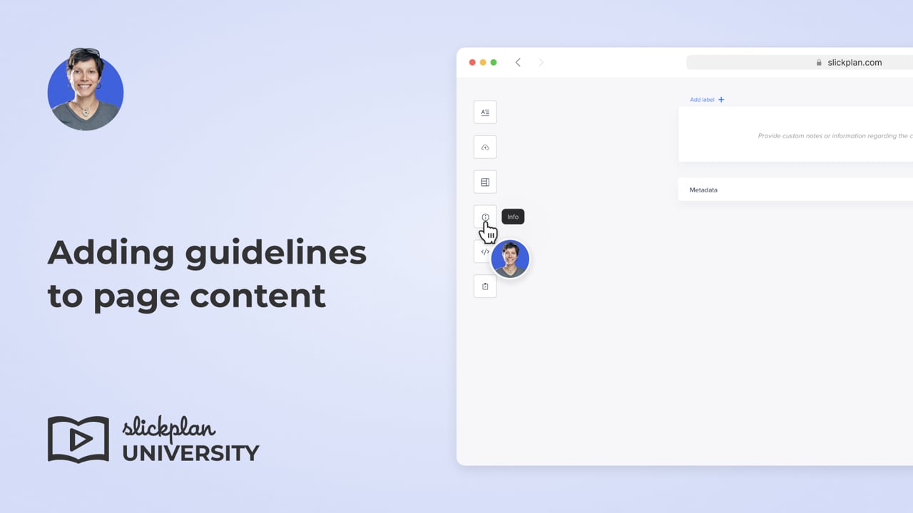 Adding guidelines to page content