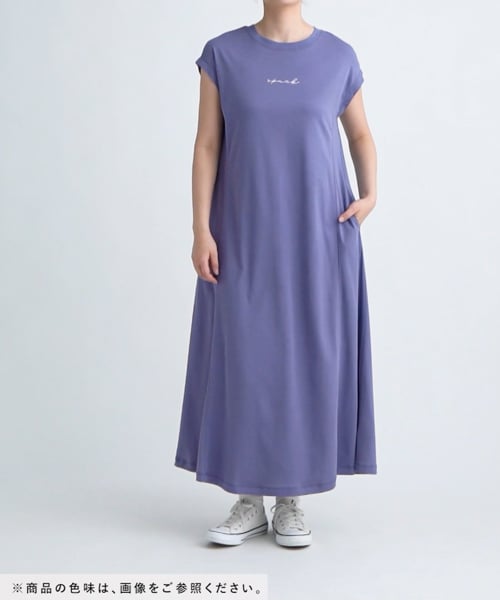 接触冷感・UVケア付き]シルケットロゴワンピース | [公式