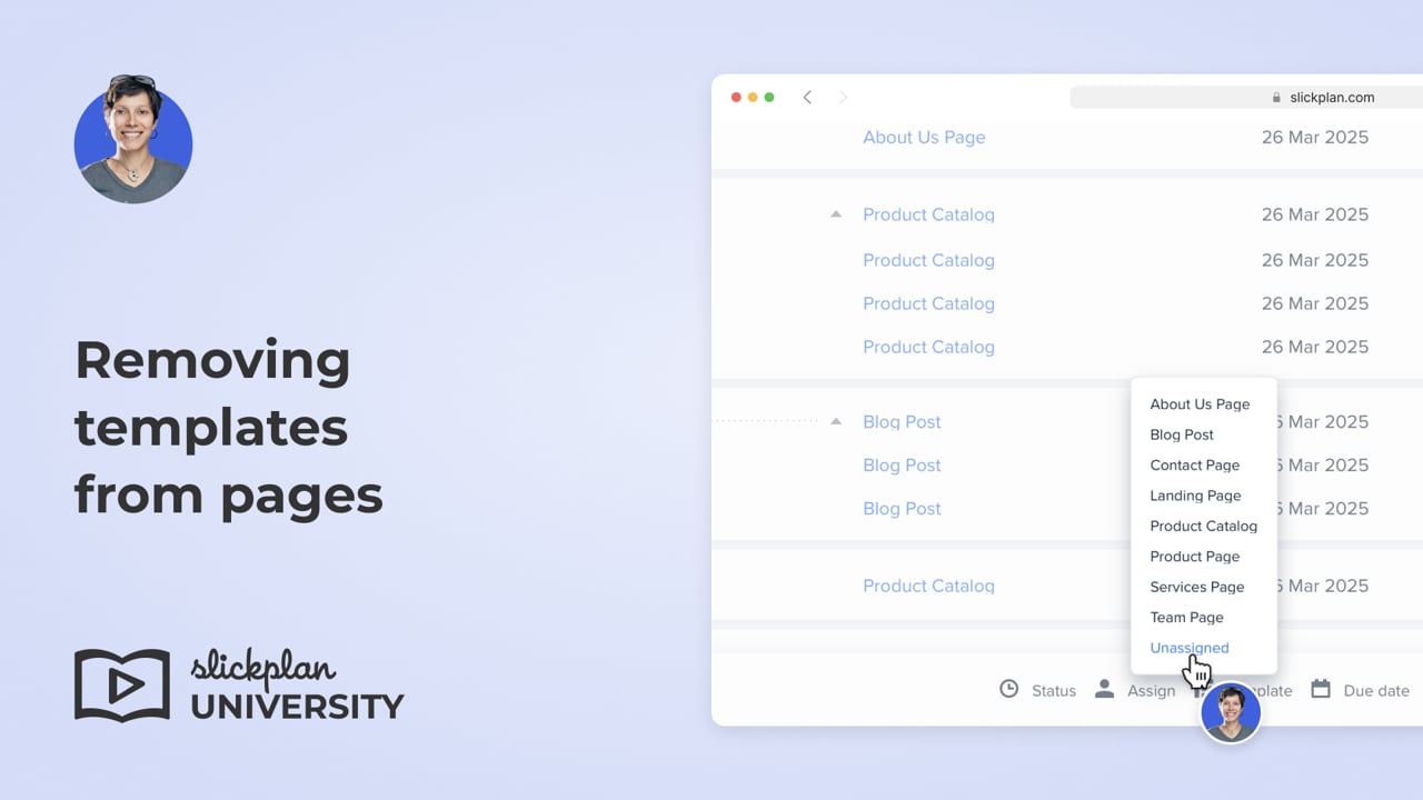 Removing templates from pages