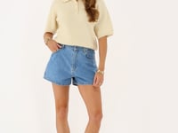 Blue denim shorts with wave | My Jewellery