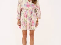 Beige floral dress with wide sleeves | My Jewellery