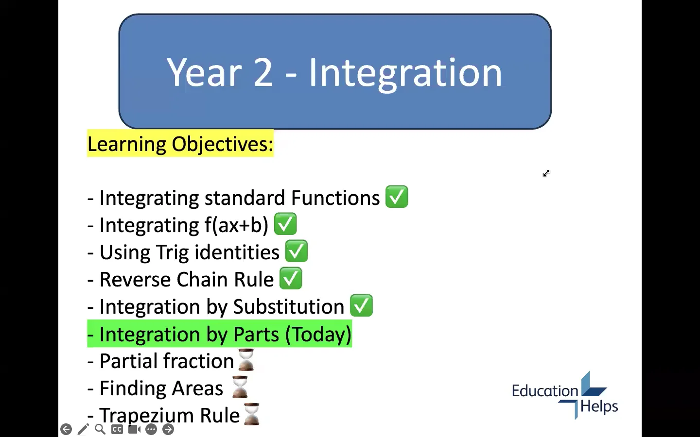 5) Integration by Parts