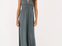 Green multiway wrap maxi dress with lurex | My Jewellery