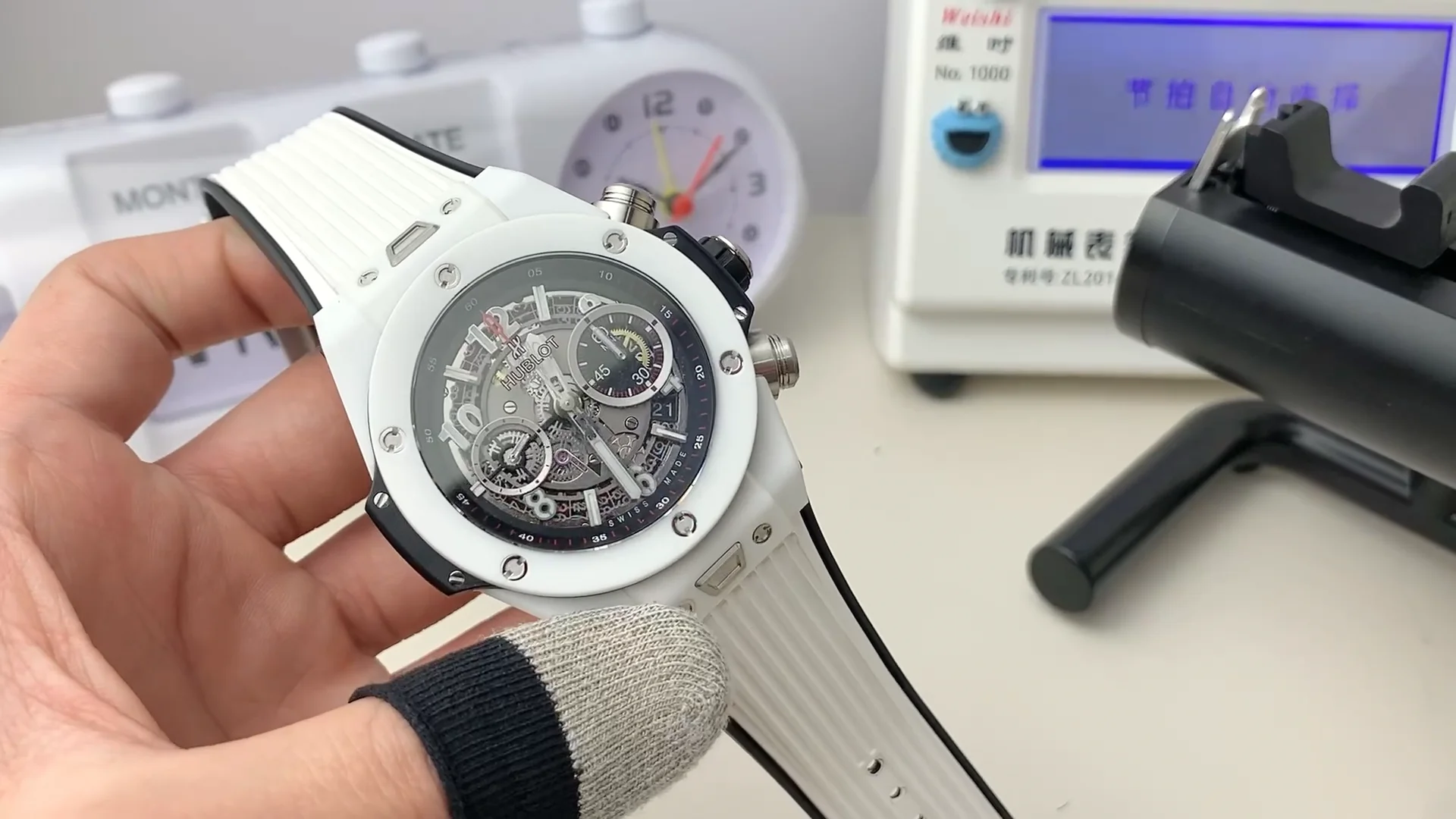 HB工場 ウブロ ビッグ・バン ウニコ ホワイトセラミック クロノグラフ