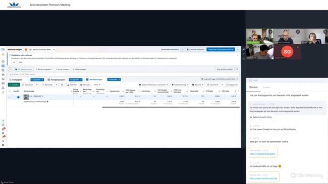 Google Ads Kampagne ohne Impressionen, B2B-Marketingstrategien auf Social Media, Facebook-Kampagnenanalyse, LinkedIn Kampagnenstrategie & Vor- und Nachteile von Performance Max Kampagnen mit Michael Klein vom 31.03.25
