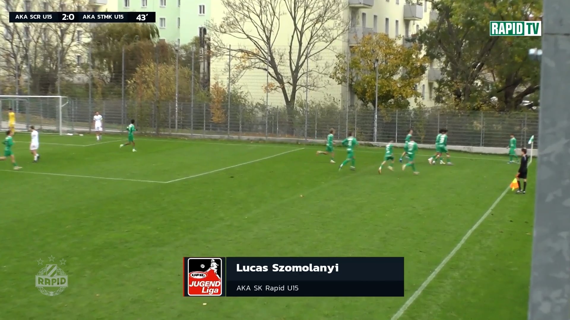 Grün-weiße Torparade: AKA U15 SK Rapid - AKA U15 SK Sturm
