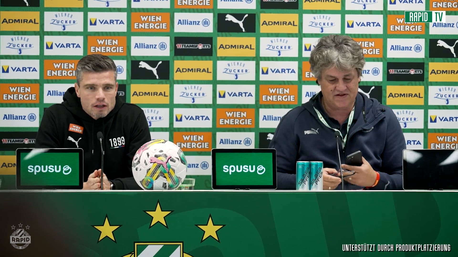 Pressekonferenz nach dem Spiel gegen Sturm in Wien