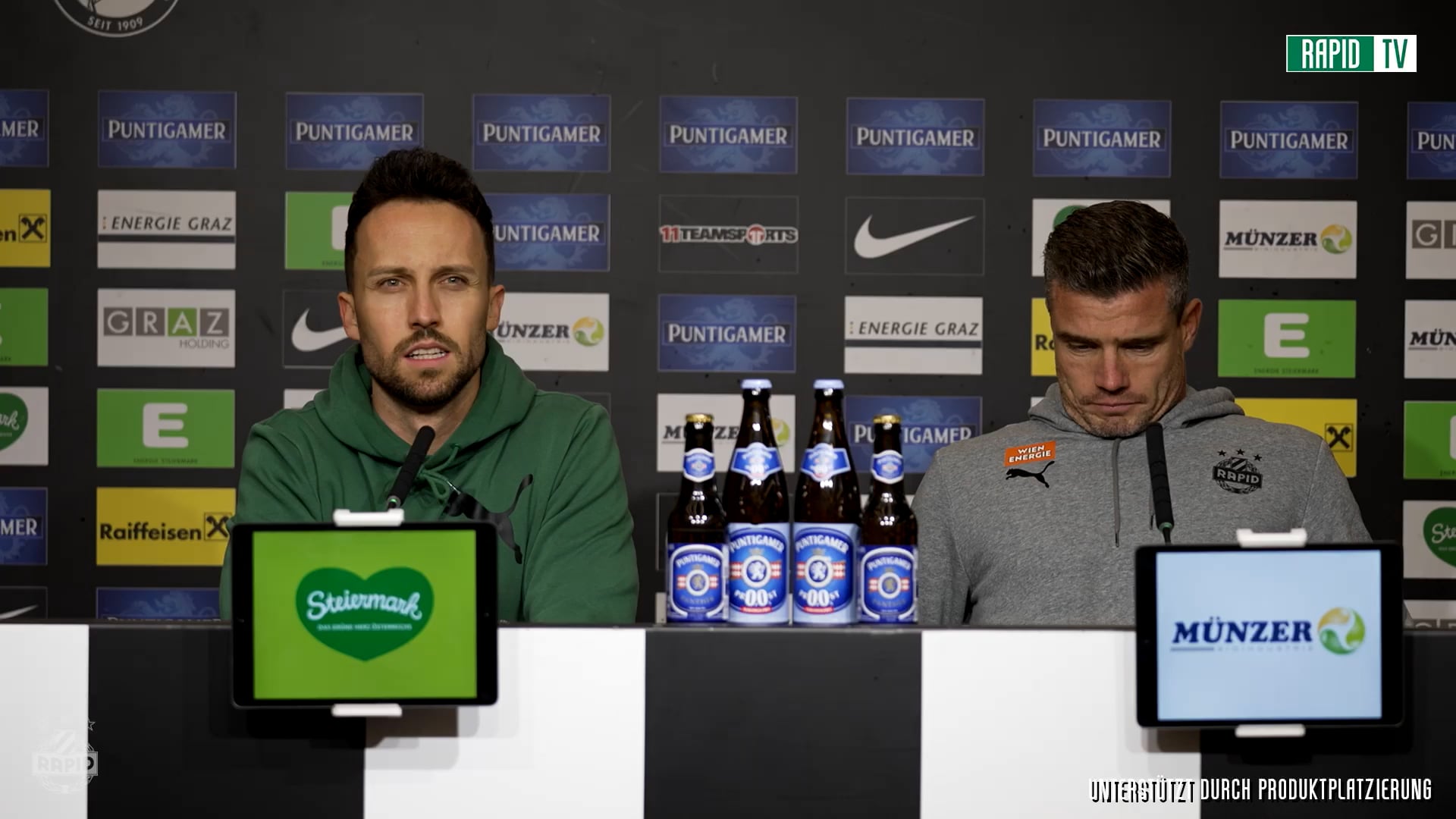 Pressekonferenz nach dem Spiel gegen Sturm Graz