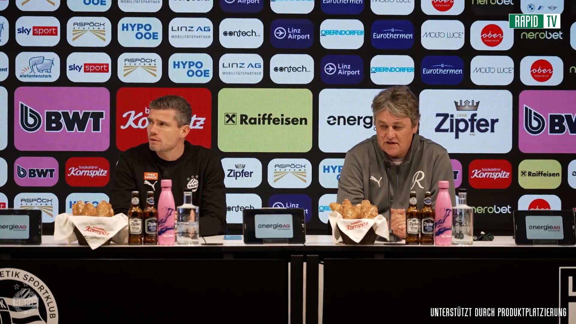 Pressekonferenz nach dem Spiel gegen den LASK