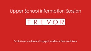 Upper School Information Session, April 2025