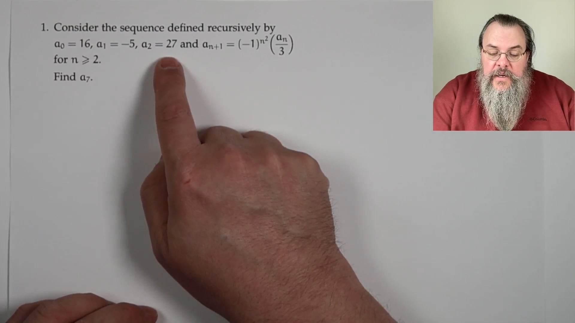 Week 10 review problems for Calculus 2 (Spring 2025) --- Sequences and ...