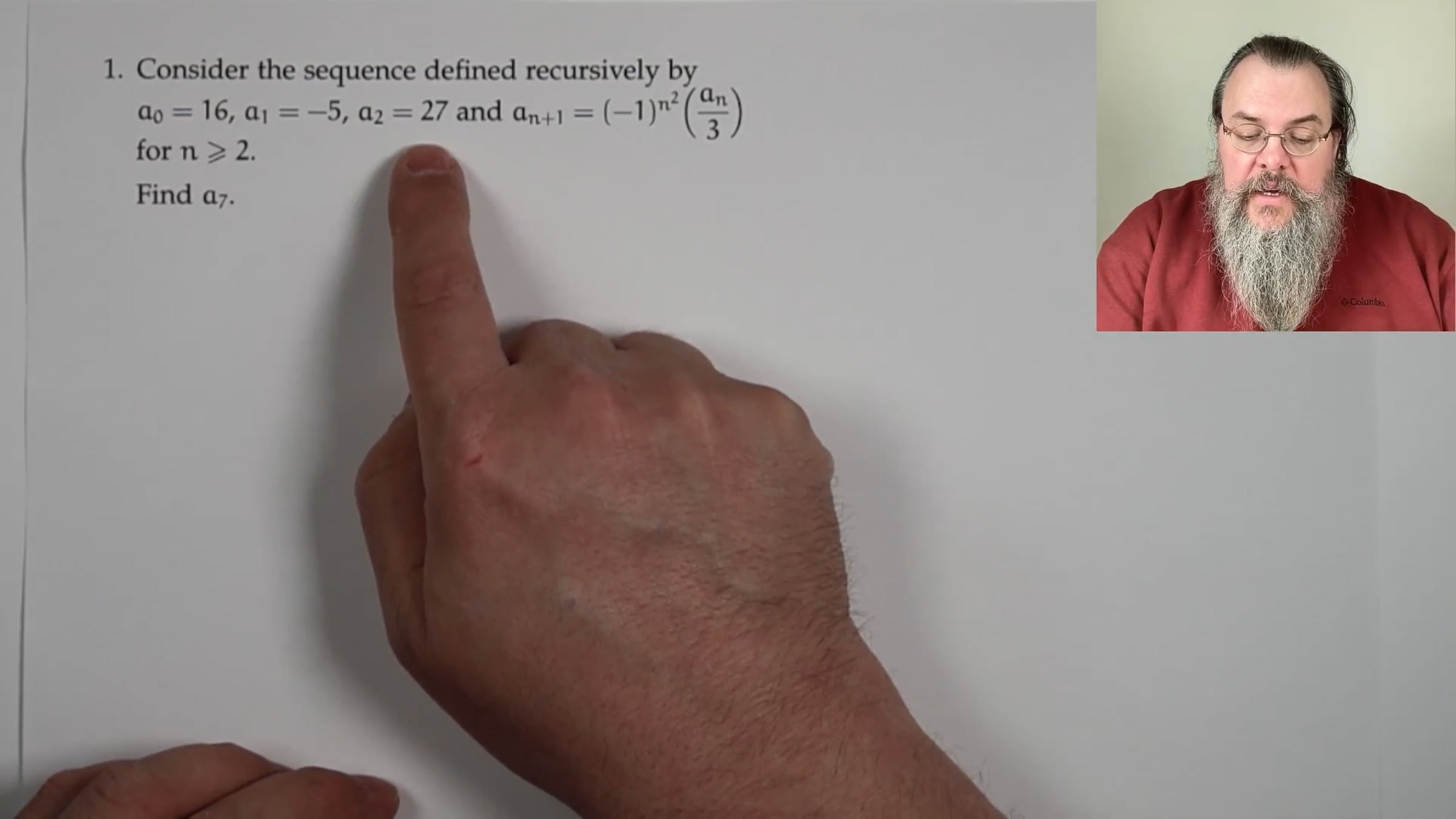 Week 10 review problems for Calculus 2 (Spring 2025) --- Sequences and ...