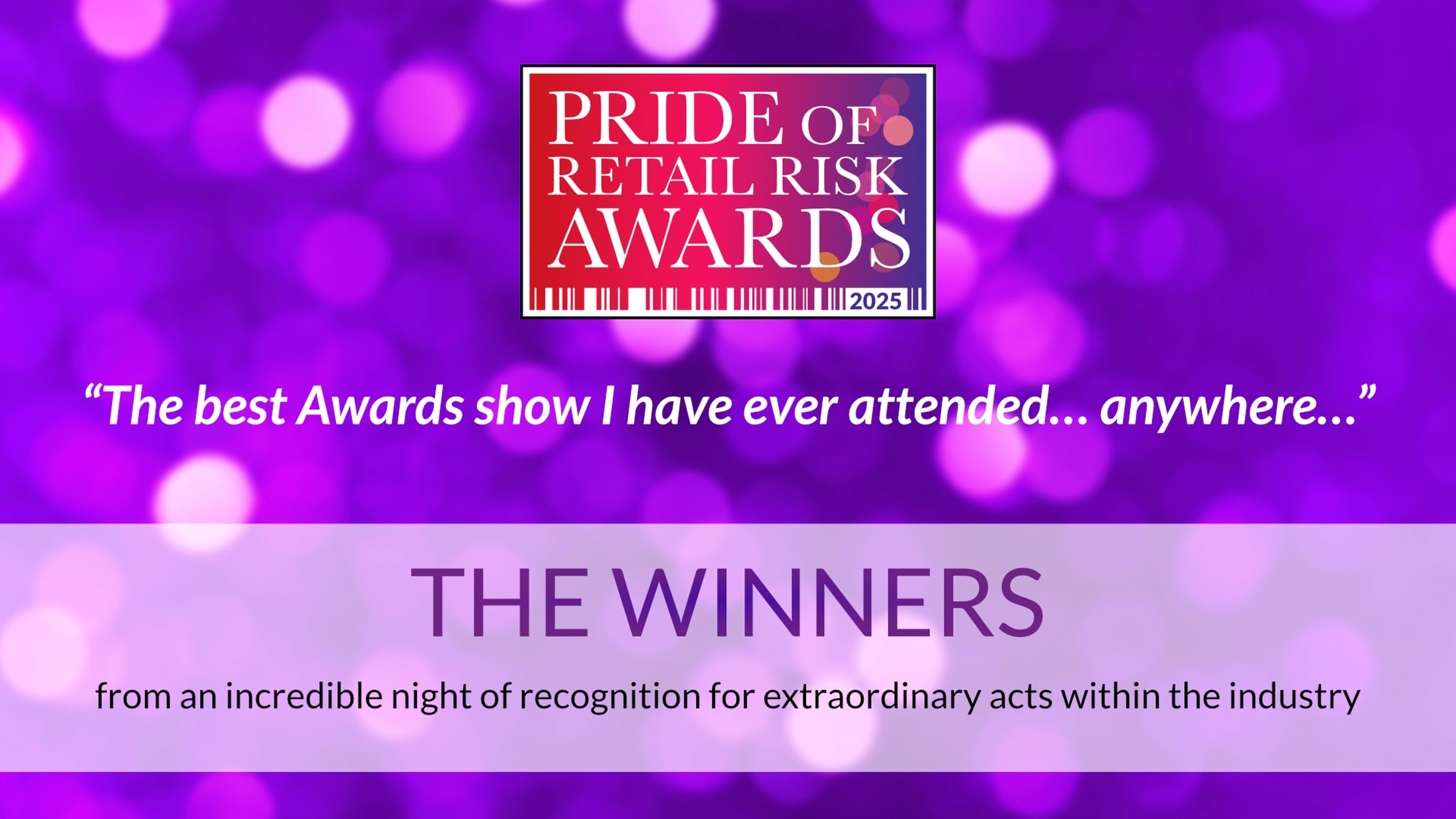 Pride of Retail Risk Awards 2025 Winners