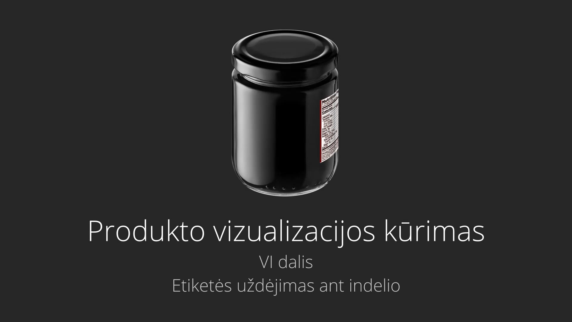 Produkto vizualizacija 05 | Etiketės uždėjimas ant buteliuko