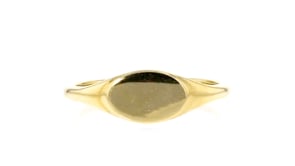 Italian 10kt Yellow Gold Personalized Signet Ring