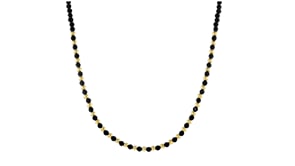 3mm Onyx and 10kt Yellow Gold Bead Necklace