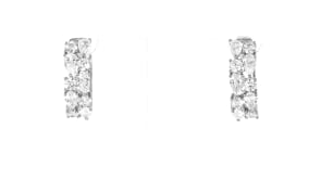 3.50 ct. t.w. CZ Hoop Earrings in Sterling Silver