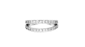 .80 ct. t.w. CZ Jewelry Set: Two Single Ear Cuffs in Sterling Silver and 18kt Gold Over Sterling