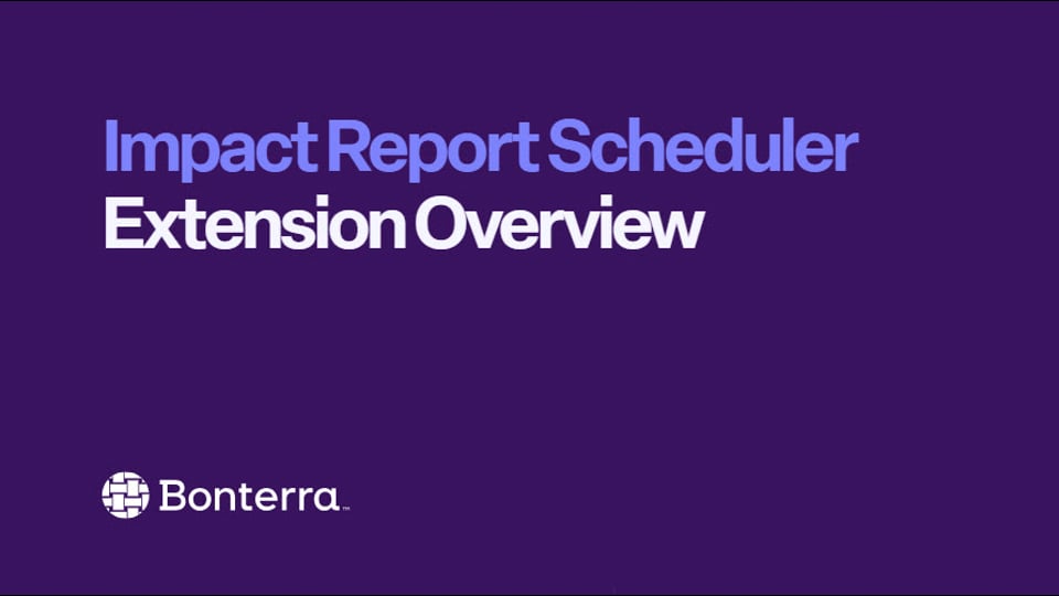 Impact Report Scheduler Extension