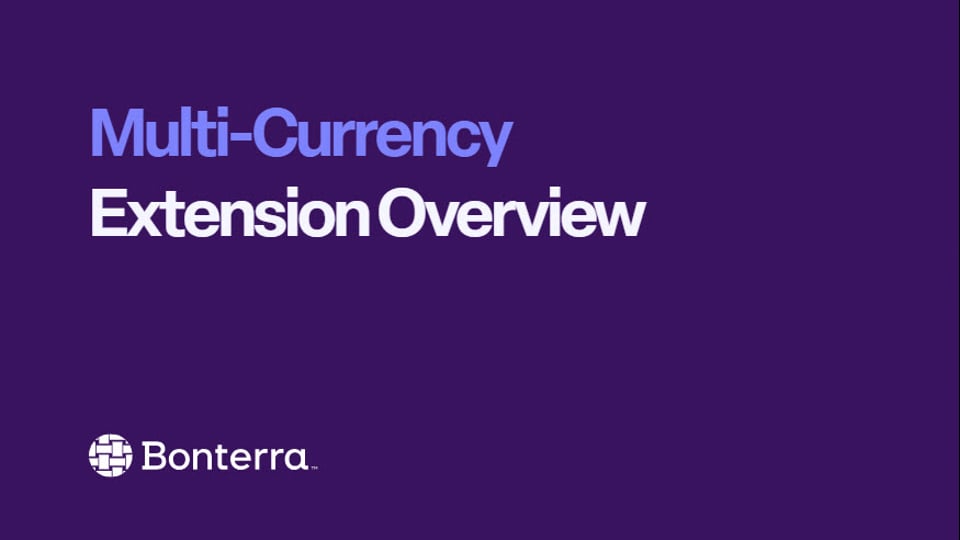 Multi-Currency Extension