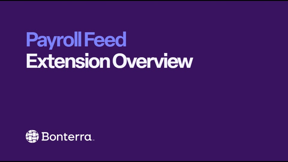 Payroll Feed Extension