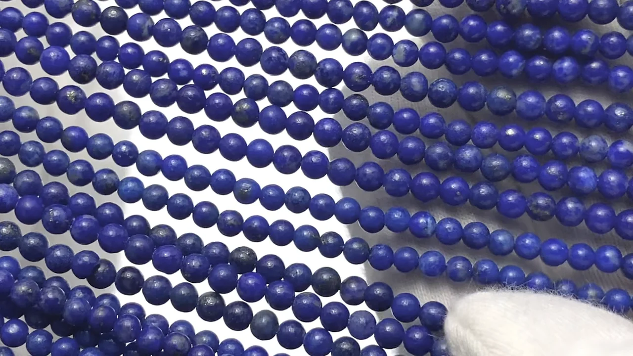 ラピスラズリ（産地・アフガニスタン） 極小ラウンド2mm 1連｜天然石