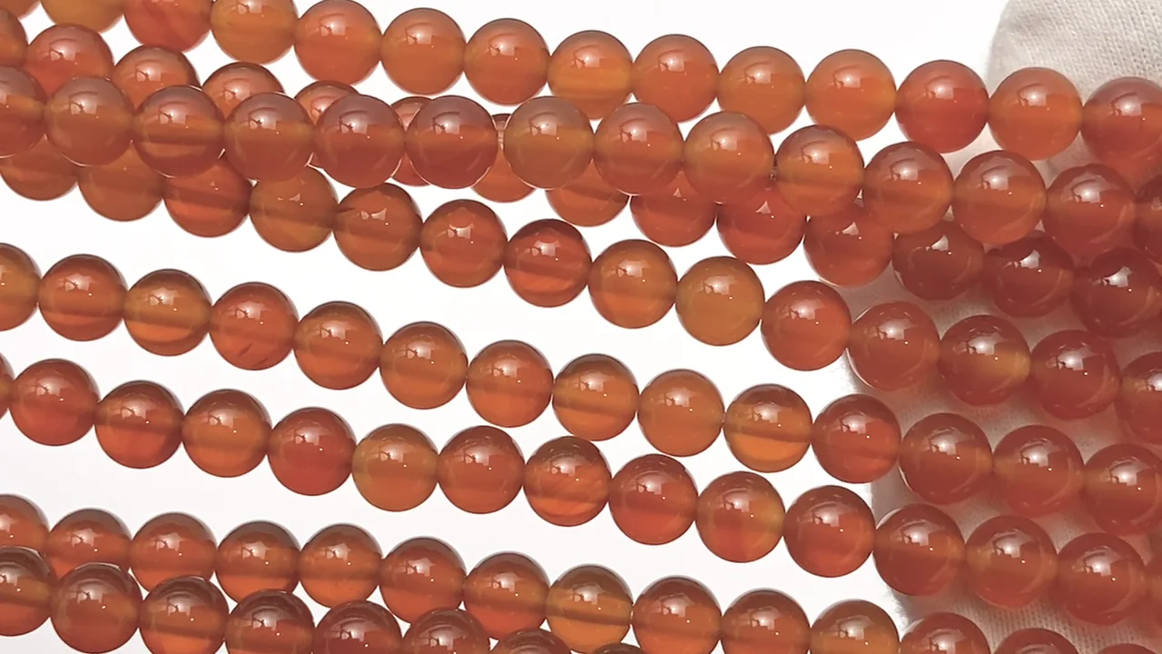 カーネリアン ラウンド6mm 1連（約36cm）｜天然石ビーズの卸問屋・通販
