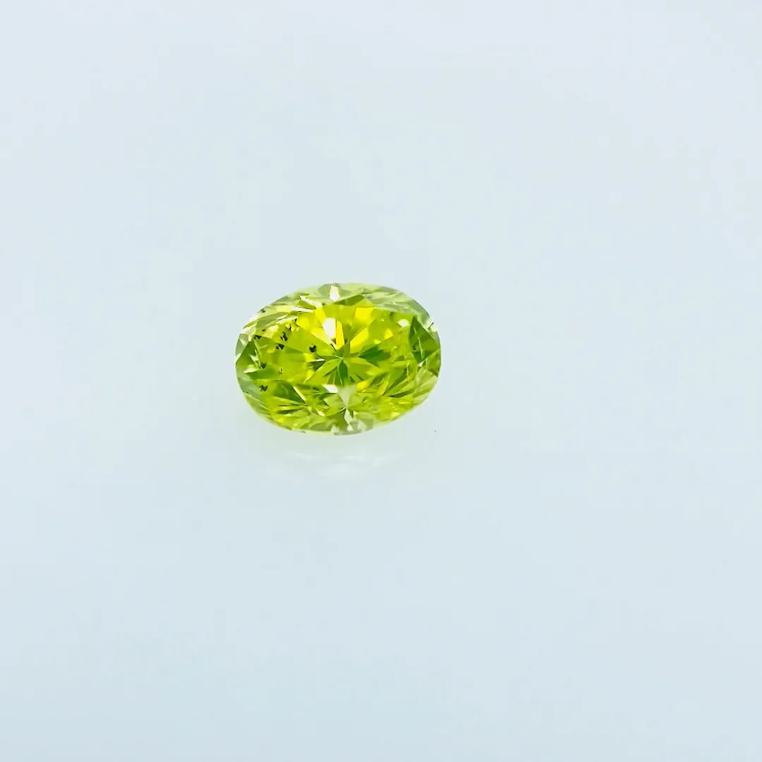 FANCY VIVID YELLOW GREEN 0.154ct OV/RT3117/CGL - R.T.Diamonds Co Ltd.
