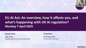 SASIG Webinar - EU AI Act: An overview, how it affects you, and what's happening with UK AI regulation? 2025-04-07 10:00:04