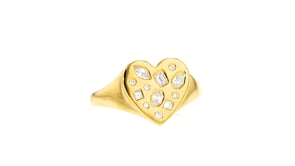 .25 ct. t.w. Lab-Grown Diamond Heart Ring in 18kt Gold Over Sterling