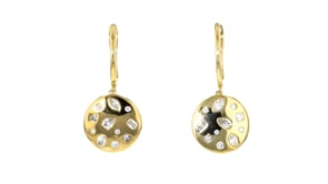 .60 ct. t.w. Lab-Grown Diamond Disc Drop Earrings in 18kt Gold Over Sterling