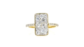 1.00 ct. t.w. Lab-Grown Diamond Cluster Ring in 18kt Gold Over Sterling