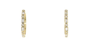 1.00 ct. t.w. Bezel-Set Lab-Grown Diamond Hoop Earrings in 18kt Gold Over Sterling