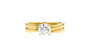 1.00 Carat Lab-Grown Diamond Twisted Ring in 14kt Yellow Gold