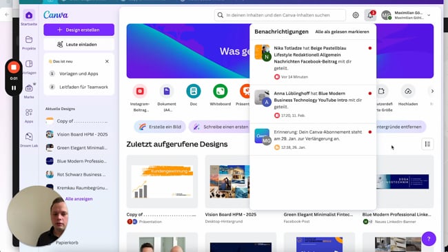 Beiträge in Asana einrichten