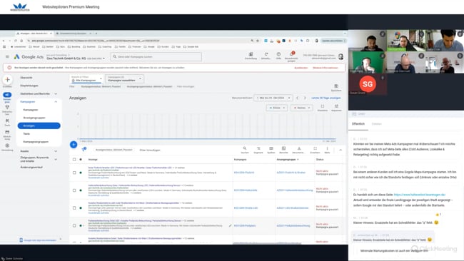 YouTube Ads Kampagnen-Setup, Gebotsstrategie für neue Google Ads Accounts, Meta Ads Kampagnenoptimierung & Landing-Page-Optimierung mit Michael Klein vom 07.04.25