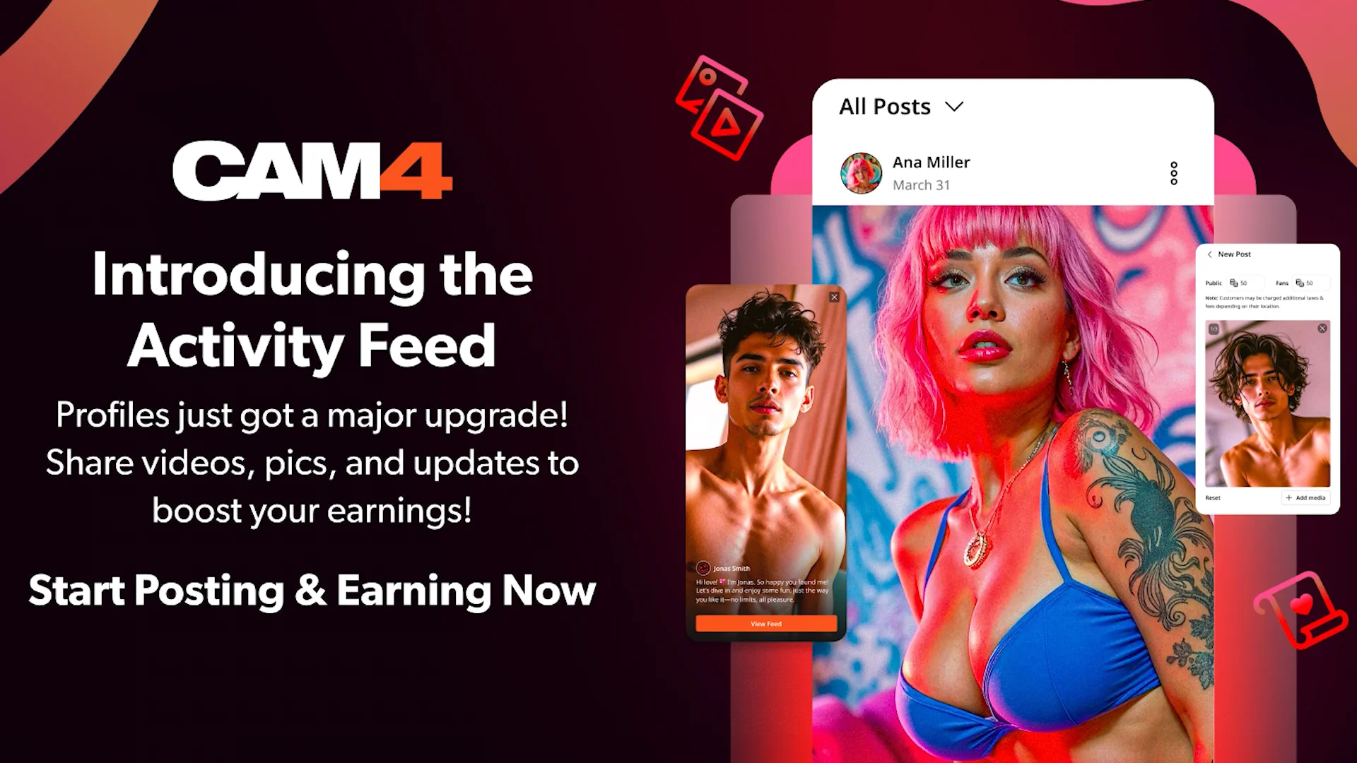 CAM4 Launches the Activity Feed!