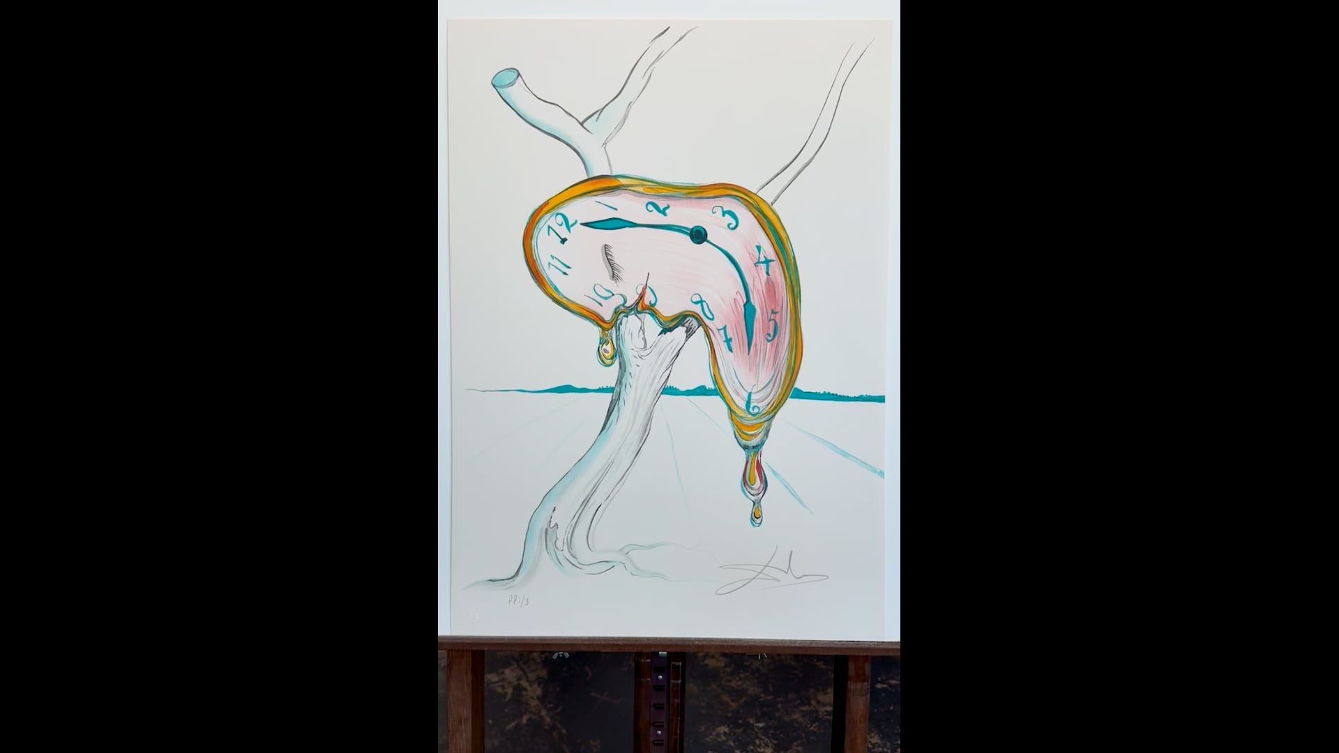 TEAR OF TIME (Melting Clock)Signed Lithograph on Arches Paper