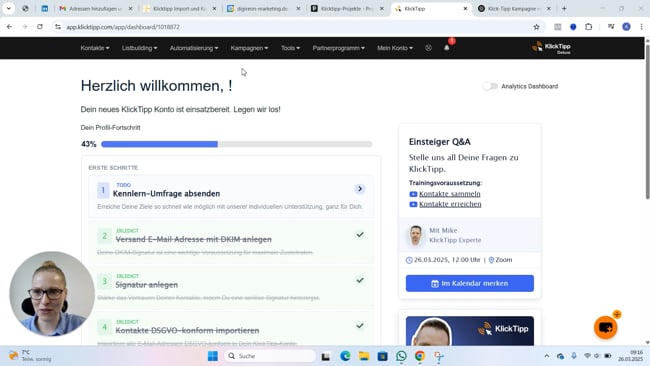 E-Mail Adresse aus Klicktipp Kampagnen entfernt