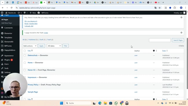 iFrame Code über Button auf separater Seite öffnen